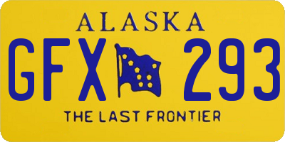 AK license plate GFX293