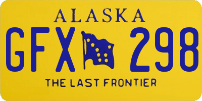 AK license plate GFX298