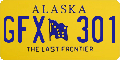 AK license plate GFX301