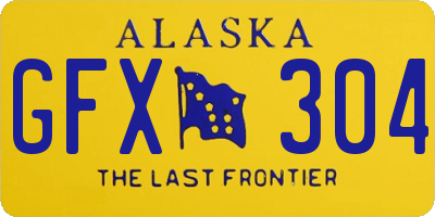 AK license plate GFX304