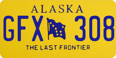 AK license plate GFX308