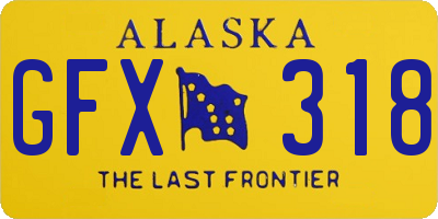 AK license plate GFX318