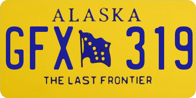 AK license plate GFX319
