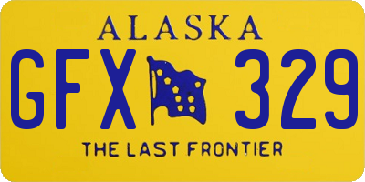AK license plate GFX329