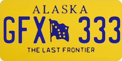 AK license plate GFX333