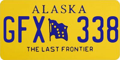 AK license plate GFX338