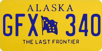 AK license plate GFX340