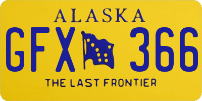 AK license plate GFX366