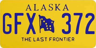 AK license plate GFX372