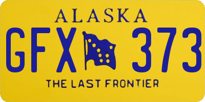 AK license plate GFX373