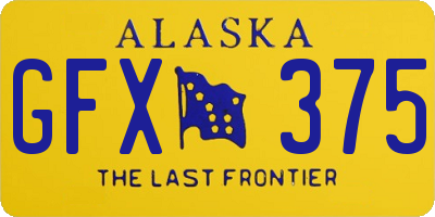 AK license plate GFX375