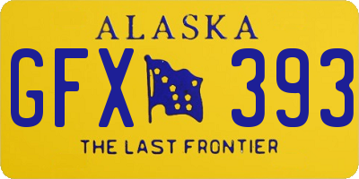 AK license plate GFX393