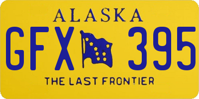 AK license plate GFX395