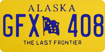 AK license plate GFX408