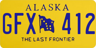 AK license plate GFX412