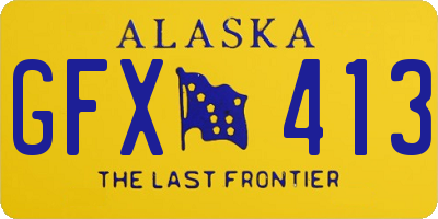 AK license plate GFX413
