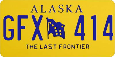 AK license plate GFX414