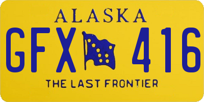AK license plate GFX416