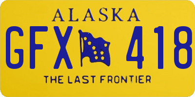 AK license plate GFX418