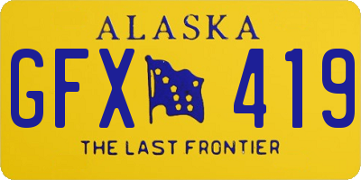 AK license plate GFX419