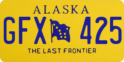 AK license plate GFX425