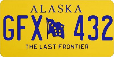 AK license plate GFX432