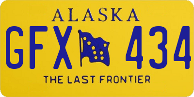 AK license plate GFX434