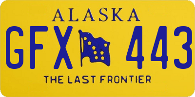 AK license plate GFX443