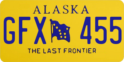 AK license plate GFX455