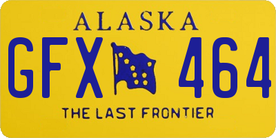 AK license plate GFX464
