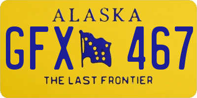 AK license plate GFX467