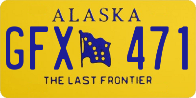 AK license plate GFX471