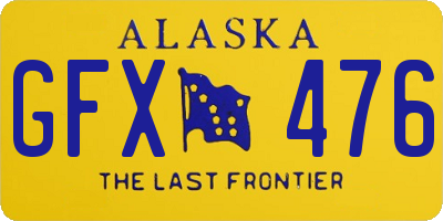 AK license plate GFX476