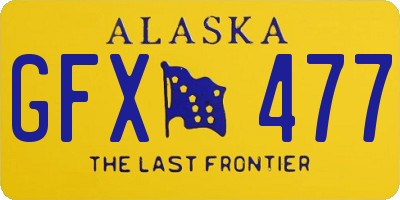 AK license plate GFX477