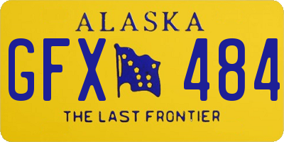 AK license plate GFX484