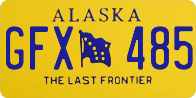 AK license plate GFX485