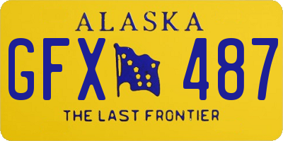 AK license plate GFX487