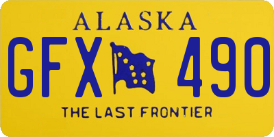 AK license plate GFX490