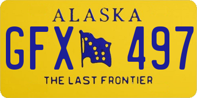 AK license plate GFX497