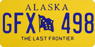 AK license plate GFX498
