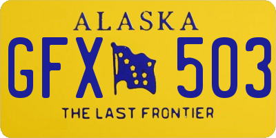 AK license plate GFX503