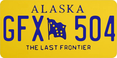 AK license plate GFX504