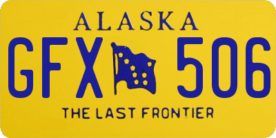 AK license plate GFX506