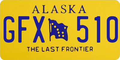 AK license plate GFX510