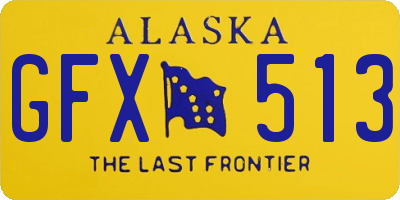 AK license plate GFX513