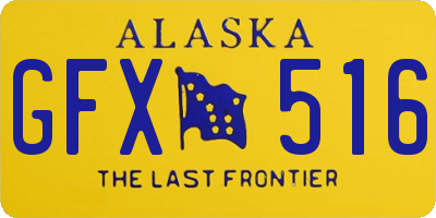 AK license plate GFX516
