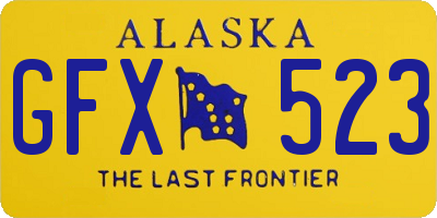 AK license plate GFX523