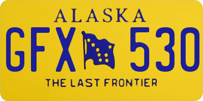 AK license plate GFX530