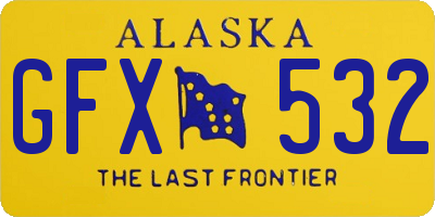 AK license plate GFX532