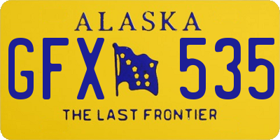 AK license plate GFX535